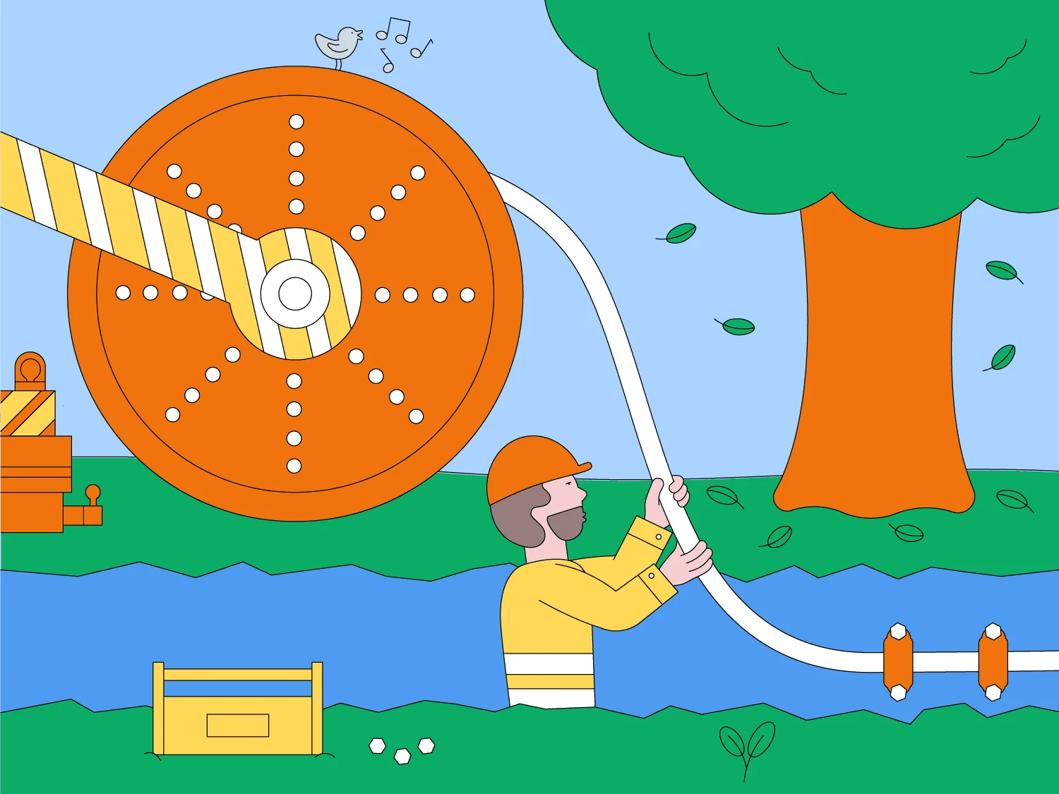 Déploiement de la fibre optique sur le terrain